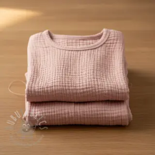 Kaksinkertainen harsokangas/musliini soft rose