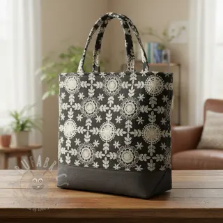 Puuvillakangas JEANS EMBROIDERY Niva design D