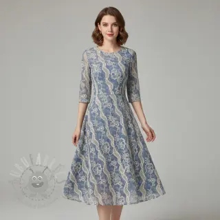 Puuvillakangas JEANS EMBROIDERY Flora design B