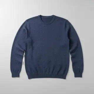Svetrovina BIG KNIT DOT navy