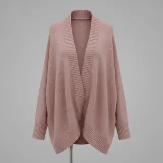 Svetrovina BIG KNIT DOT old pink