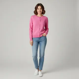 Svetrovina BIG KNIT DOT pink