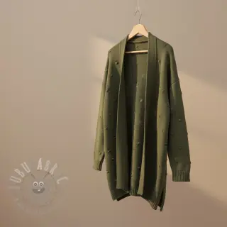 Svetrovina BIG KNIT DOT camo green