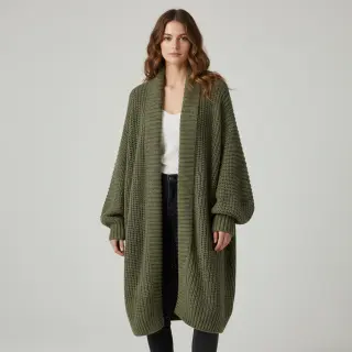 Svetrovina BIG KNIT camo green