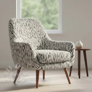 Neulekangas jacquard Comfy Blurry Ikat grey