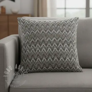 Neulekangas jacquard Comfilia Zigzag wavy brown