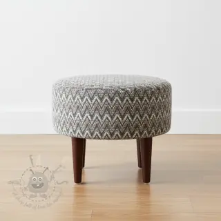 Neulekangas jacquard Comfilia Zigzag wavy brown