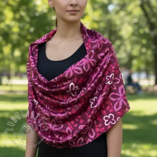 Satiini ROYAL MICRO Abstarct bordeaux