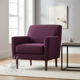 Vakosametti 6W WASHED STRETCH aubergine