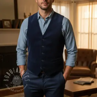 Vakosametti 6W WASHED STRETCH navy