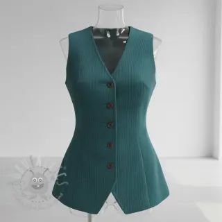 Vakosametti 6W WASHED STRETCH petrol