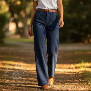Vakosametti 6W WASHED STRETCH marine