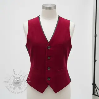 Vakosametti 6W WASHED STRETCH dark red
