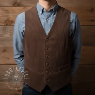 Vakosametti 6W WASHED STRETCH dark brown