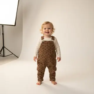 Menčester STRETCH Little flower taupe