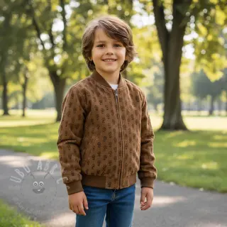 Vakosametti STRETCH Little flower taupe