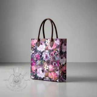 Sisustuskangas Oil painting flowers mauve digital print