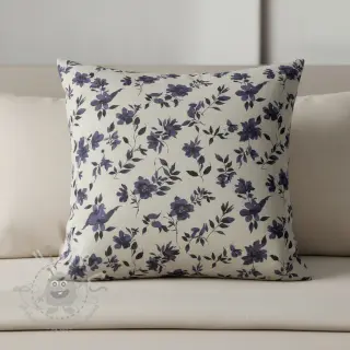 Sisustuskangas Linenlook Night flowers digital print