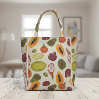 Sisustuskangas Linenlook Fruit digital print