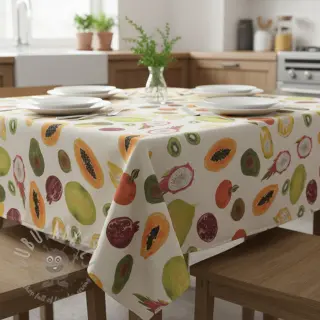Sisustuskangas Linenlook Fruit digital print