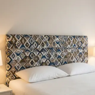 Dekoračná látka jacquard Kilim cobalt havane