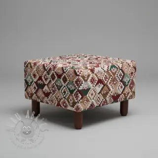 Sisustuskangas jacquard Kilim fuchsia vert