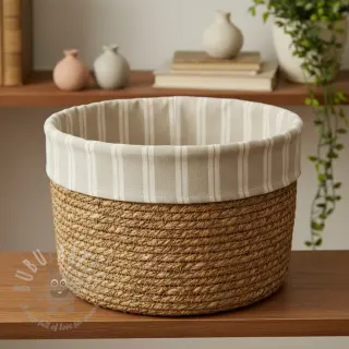 Sisustuskangas jacquard LINEN LOOK Etretat lin