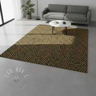 Sisustuskangas jacquard Mesopotamie noir jaune