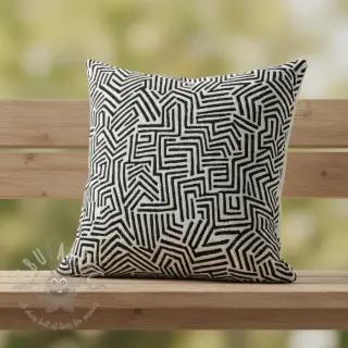 Sisustuskangas jacquard Mesopotamie allover graphite