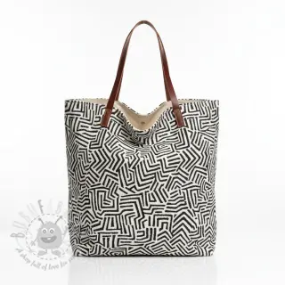 Sisustuskangas jacquard Mesopotamie allover graphite