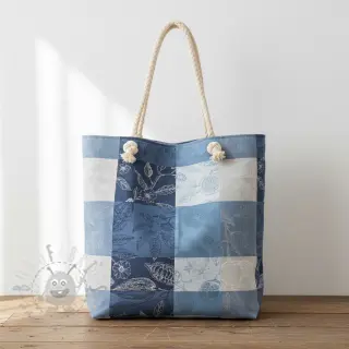 Sisustuskangas FRENCH TABLE CLOTH JACQUARD Cabosse allover indigo