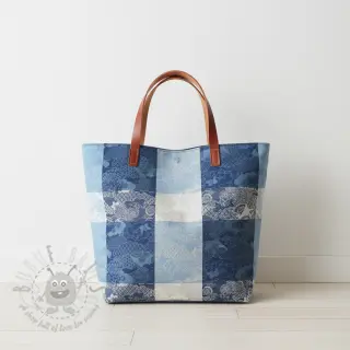 Sisustuskangas FRENCH TABLE CLOTH JACQUARD Niwa allover indigo
