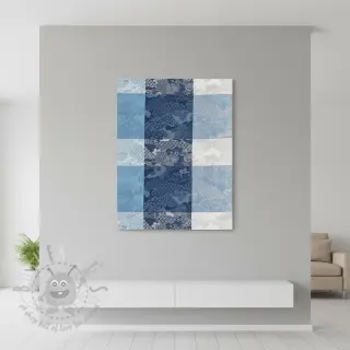 Sisustuskangas FRENCH TABLE CLOTH JACQUARD Niwa allover indigo