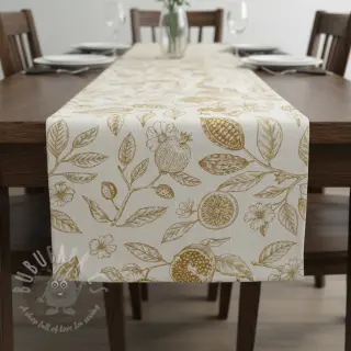 Sisustuskangas RUSTIC VINTAGE PRINT Granata peanut
