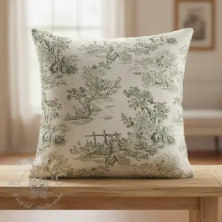 Sisustuskangas RUSTIC VINTAGE PRINT Gabrielle kaki
