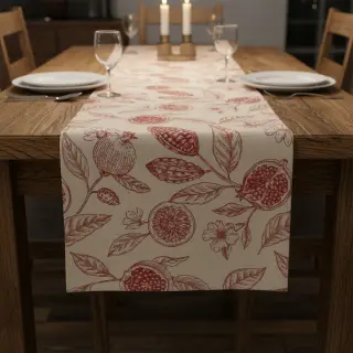 Dekoračná látka RUSTIC VINTAGE PRINT Granata groseille