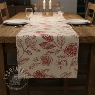 Sisustuskangas RUSTIC VINTAGE PRINT Granata groseille