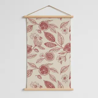 Dekoračná látka RUSTIC VINTAGE PRINT Granata groseille