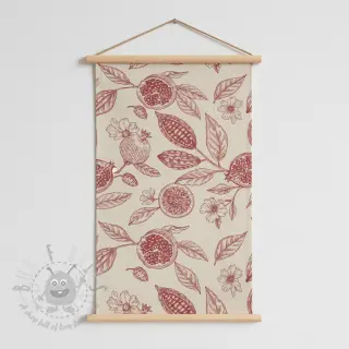Sisustuskangas RUSTIC VINTAGE PRINT Granata groseille