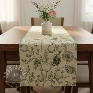 Sisustuskangas RUSTIC VINTAGE PRINT Granata kaki