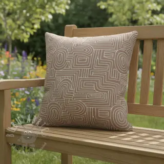 Sisustuskangas Linenlook premium Curve Maze Line