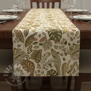 Sisustuskangas jacquard Euphoria blanc kaki