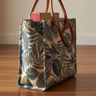 Dekoračná látka jacquard Cacao allover bleu