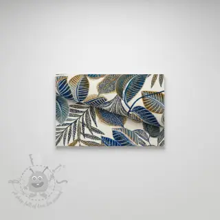 Sisustuskangas jacquard Cacao allover bleu