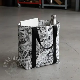 Sisustuskangas jacquard Neo noir blanc