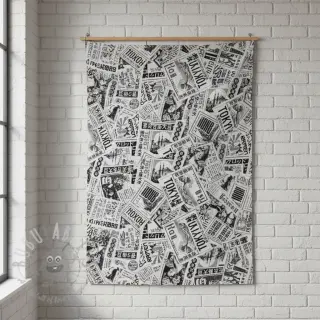 Sisustuskangas jacquard Neo noir blanc