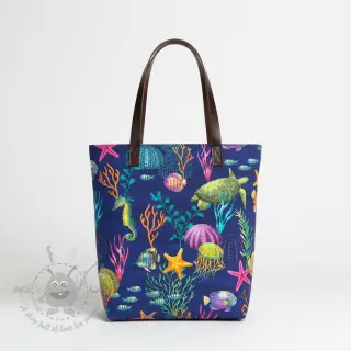 Sisustuskangas premium Underwater sea life digital print