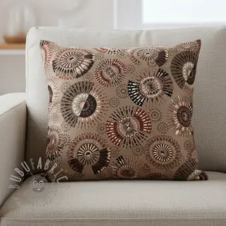 Sisustuskangas jacquard Mandala Circle Sun