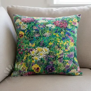 Sisustuskangas premium Spring Flower Garden digital print