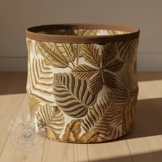Sisustuskangas premium Leaf Embroidery digital print